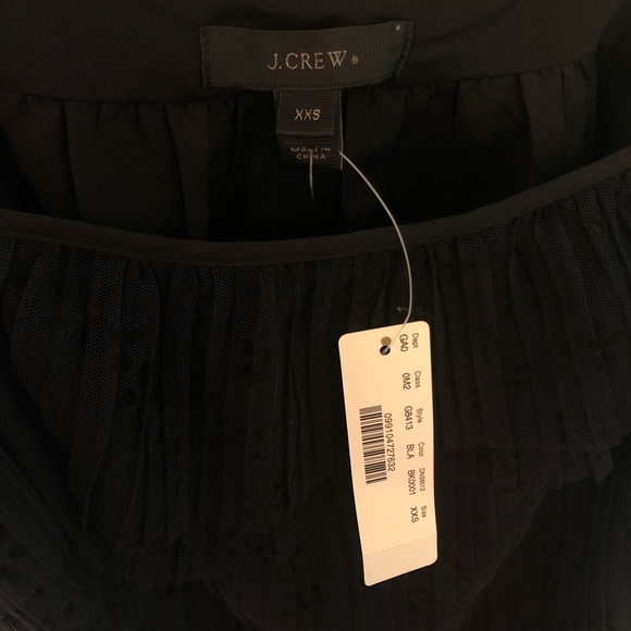 NWT J. Crew Fluttery Lace Cami Top Black XXS - Picture 3 of 5